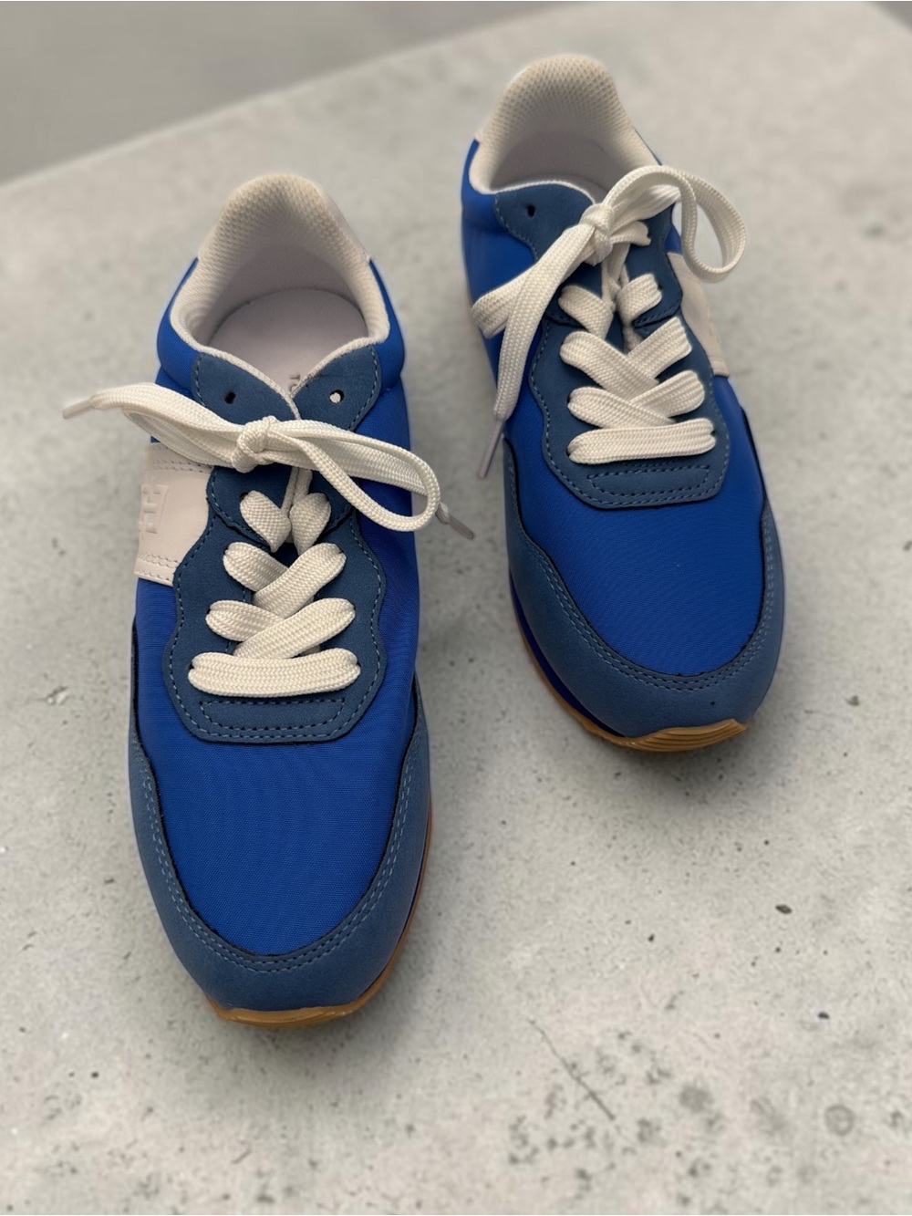 Tommy Hilfiger Royal Blue and White Retro Runner Sneakers